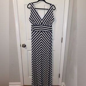 Blue and white striped Banana Republic dress size XL